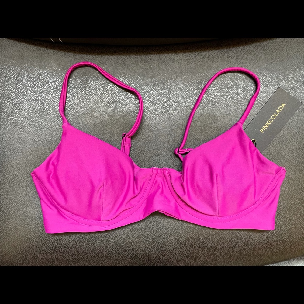 NWOT Pink Colada Bikini Top